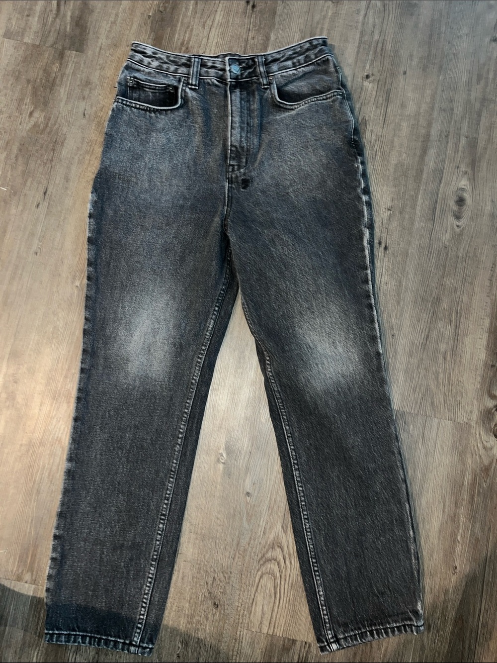 KSUBI Straight-Leg Washed Black Jeans